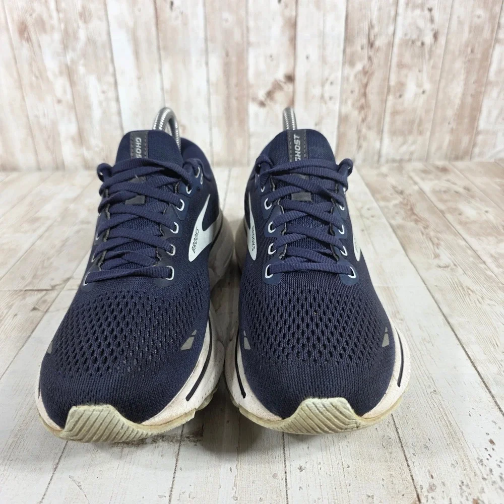 Brooks Ghost 15 Womens Running‎ Shoes Navy Blue Silver 1203801B450 Size 8 B